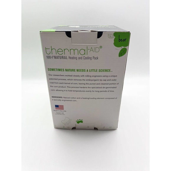 NWT Thermal-Aid 100% Natural Heating & Cooling Pack Blue Bear Washable Lovie - Picture 4 of 5